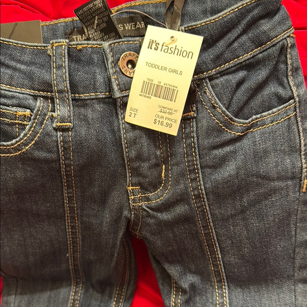 Toddler Girls' Dark Blue Jeans